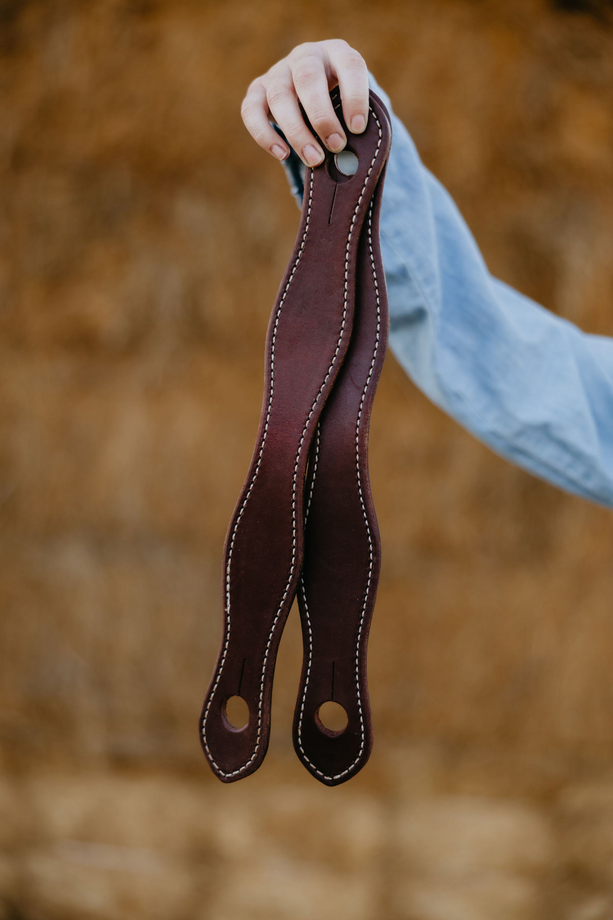 Natural Harness Slobber Straps - Plain