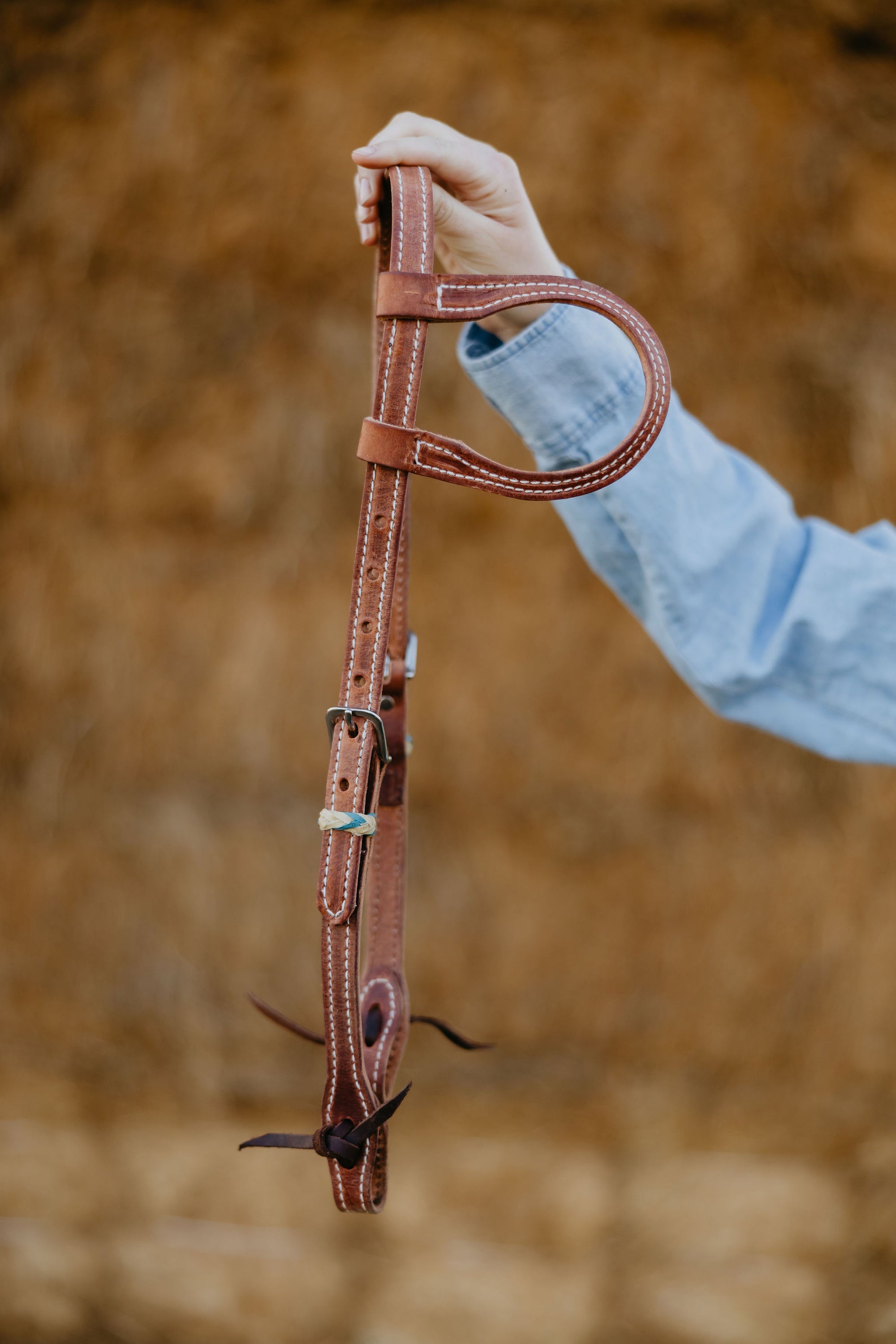 "SLO" Rawhide Harness One Ear Headstall