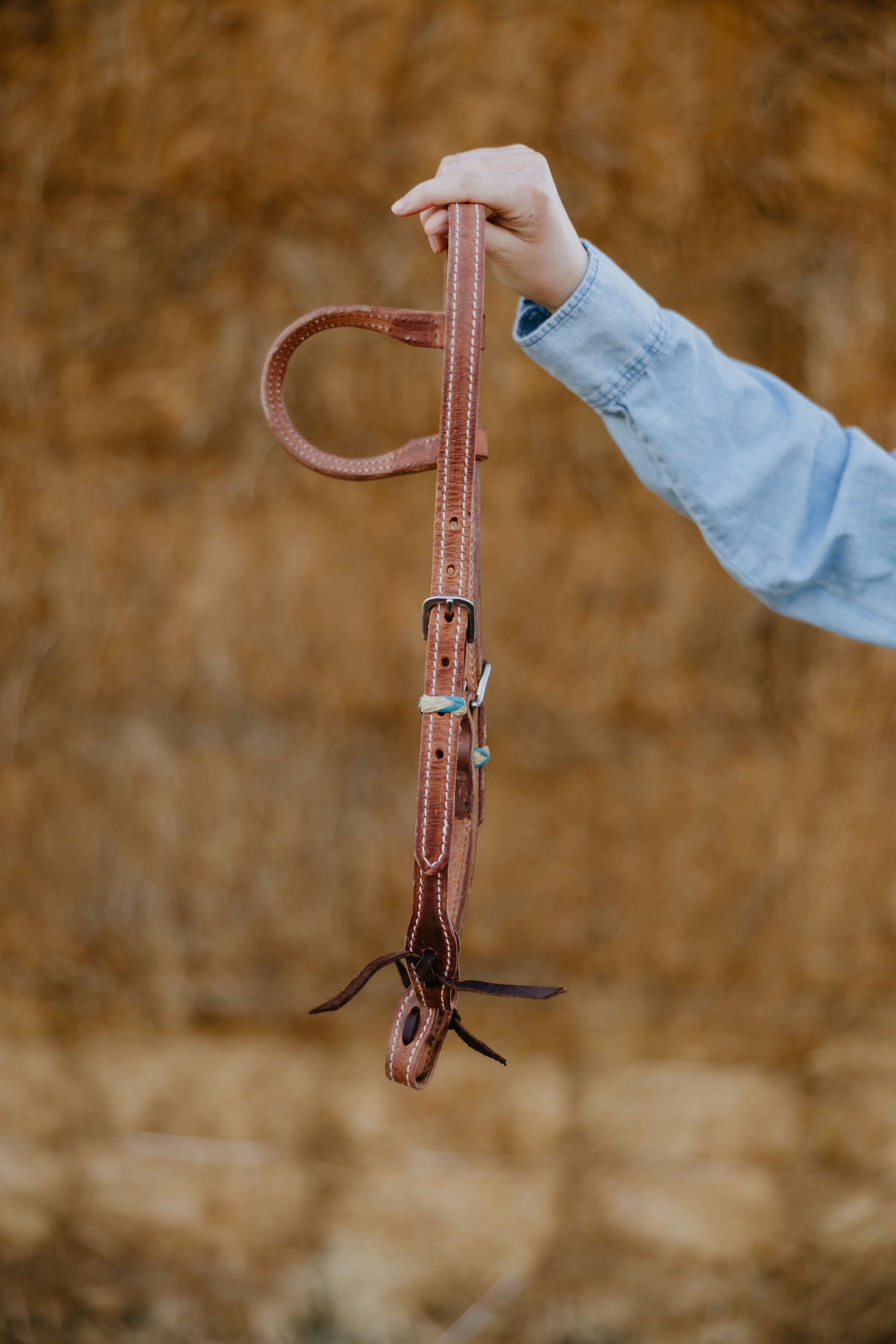 "SLO" Rawhide Harness One Ear Headstall