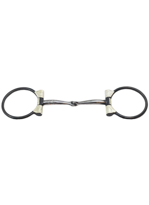 "California" Smooth Sweet Iron Dee Snaffle Bit w/Copper Inlay - Andrea Equine