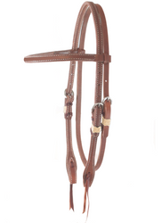 "SLO" Rawhide Harness Browband Headstall - Andrea Equine