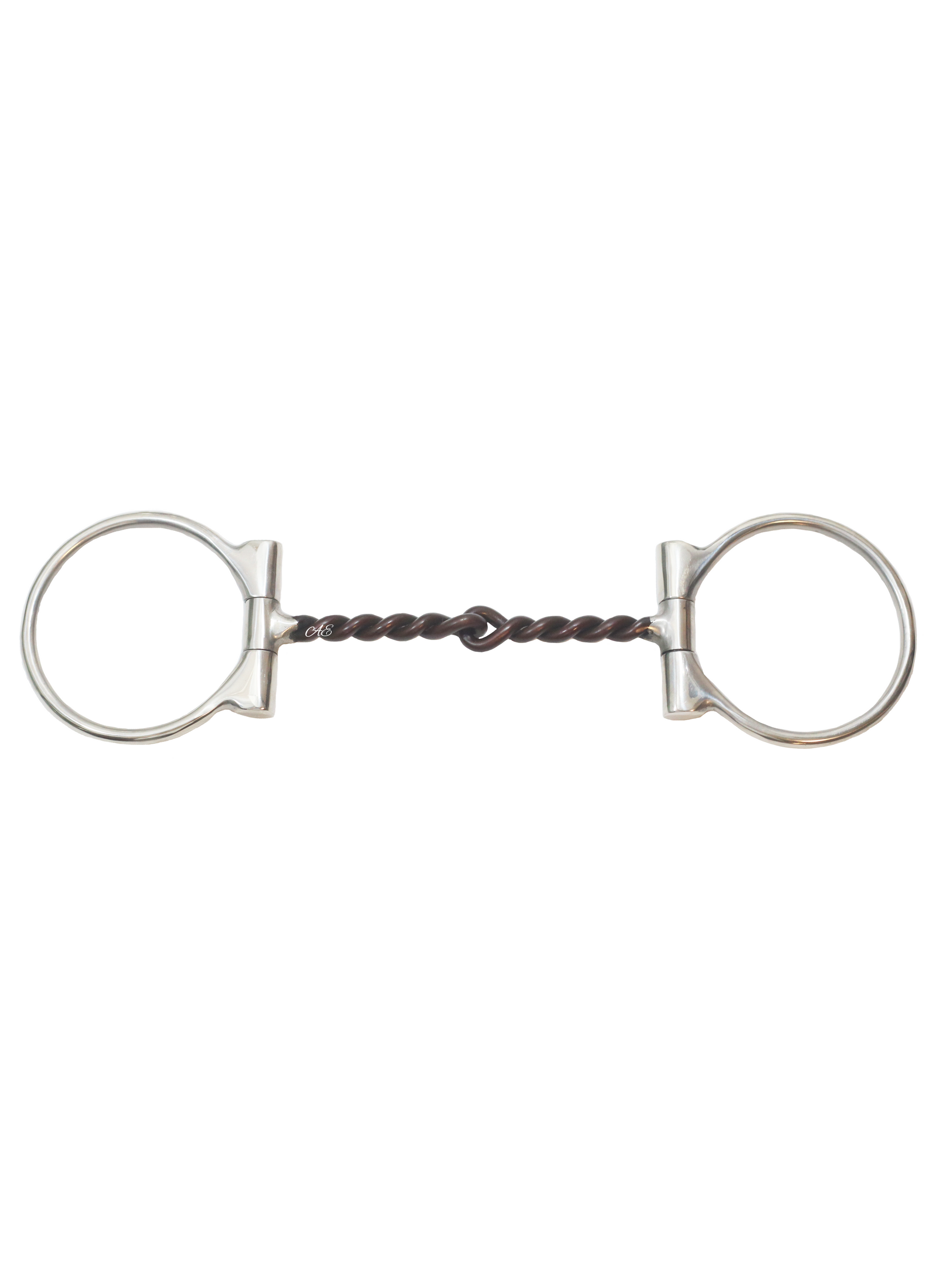 "Signature" Twisted Sweet Iron Dee Snaffle Bit w/Copper Inlay - Andrea Equine